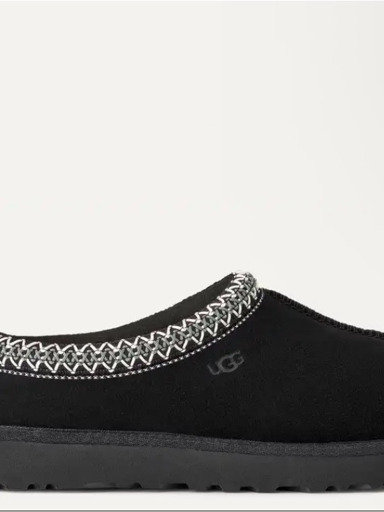 UGG Shoes - UGG Black Slip-On Suede Mule with Contrast Stitching